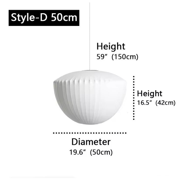 Moderne Zijde LED Hanglamp – Minimalistische Designer Plafondlamp – Witte Stoffen Kap – E27 – Voor Woonkamer, Restaurant & Hotel