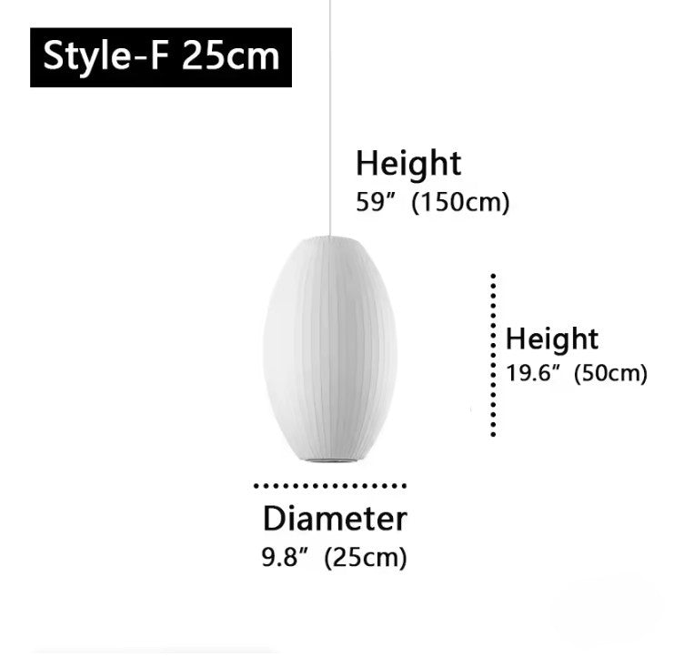 Moderne Zijde LED Hanglamp – Minimalistische Designer Plafondlamp – Witte Stoffen Kap – E27 – Voor Woonkamer, Restaurant & Hotel