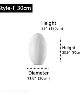 Moderne Zijde LED Hanglamp – Minimalistische Designer Plafondlamp – Witte Stoffen Kap – E27 – Voor Woonkamer, Restaurant & Hotel
