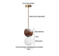 Moderne Houten LED Hanglamp met Glazen Bol – Zwart Walnoot G9 – Scandinavisch & Japans Design voor Slaapkamer, Eetkamer & Woonkamer