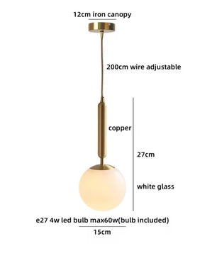 Moderne Houten LED Hanglamp met Glazen Bol – Zwart Walnoot G9 – Scandinavisch & Japans Design voor Slaapkamer, Eetkamer & Woonkamer