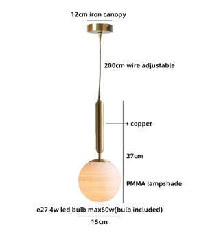 Moderne Houten LED Hanglamp met Glazen Bol – Zwart Walnoot G9 – Scandinavisch & Japans Design voor Slaapkamer, Eetkamer & Woonkamer