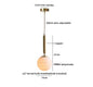 Moderne Houten LED Hanglamp met Glazen Bol – Zwart Walnoot G9 – Scandinavisch & Japans Design voor Slaapkamer, Eetkamer & Woonkamer