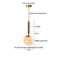 Moderne Houten LED Hanglamp met Glazen Bol – Zwart Walnoot G9 – Scandinavisch & Japans Design voor Slaapkamer, Eetkamer & Woonkamer