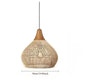 Vintage Rotan Hanglamp Boho – Handgeweven E27 Plafondlamp van Natuurlijk Rotan voor Eetkamer, Keuken & Woonkamer