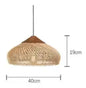Vintage Rotan Hanglamp Boho – Handgeweven E27 Plafondlamp van Natuurlijk Rotan voor Eetkamer, Keuken & Woonkamer