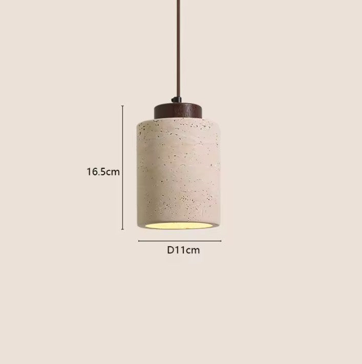 Japanse Wabi-Sabi Hanglamp van Steen – Gele Designer Plafondlamp E27 – Minimalistische Natuursteen Lamp voor Slaapkamer, Woonkamer & Hotel