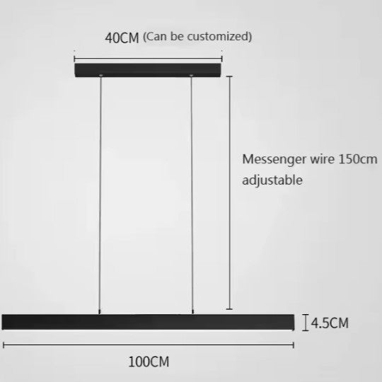Moderne LED Hanglamp Lineair Design – Minimalistische Lange Kroonluchter van Metaal & Acryl voor Woonkamer, Eetkamer & Kantoor