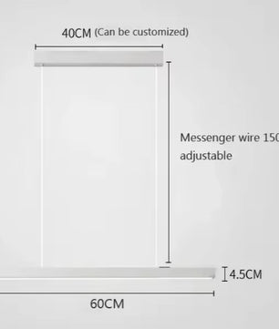 Moderne LED Hanglamp Lineair Design – Minimalistische Lange Kroonluchter van Metaal & Acryl voor Woonkamer, Eetkamer & Kantoor