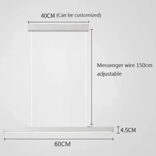 Moderne LED Hanglamp Lineair Design – Minimalistische Lange Kroonluchter van Metaal & Acryl voor Woonkamer, Eetkamer & Kantoor