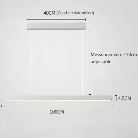 Moderne LED Hanglamp Lineair Design – Minimalistische Lange Kroonluchter van Metaal & Acryl voor Woonkamer, Eetkamer & Kantoor