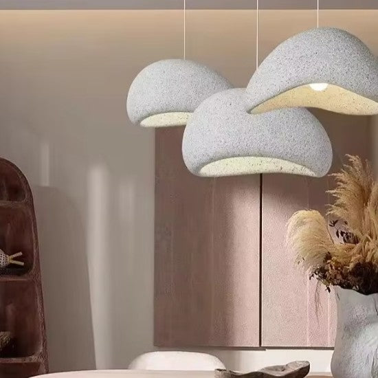 Wabi-Sabi Hanglamp met Sterpatroon – Moderne Scandinavische Plafondlamp E27 – Minimalistisch Design voor Woonkamer, Eetkamer & Slaapkamer