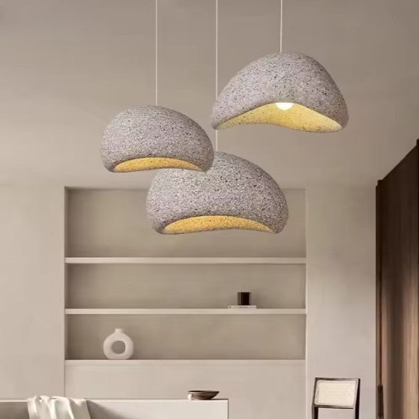 Wabi-Sabi Hanglamp met Sterpatroon – Moderne Scandinavische Plafondlamp E27 – Minimalistisch Design voor Woonkamer, Eetkamer & Slaapkamer