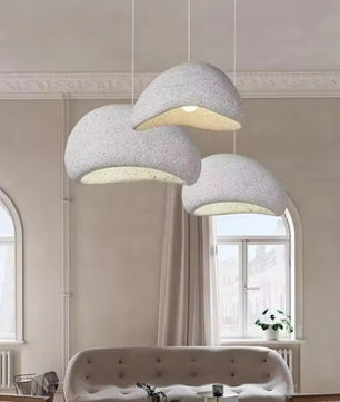 Wabi-Sabi Hanglamp met Sterpatroon – Moderne Scandinavische Plafondlamp E27 – Minimalistisch Design voor Woonkamer, Eetkamer & Slaapkamer