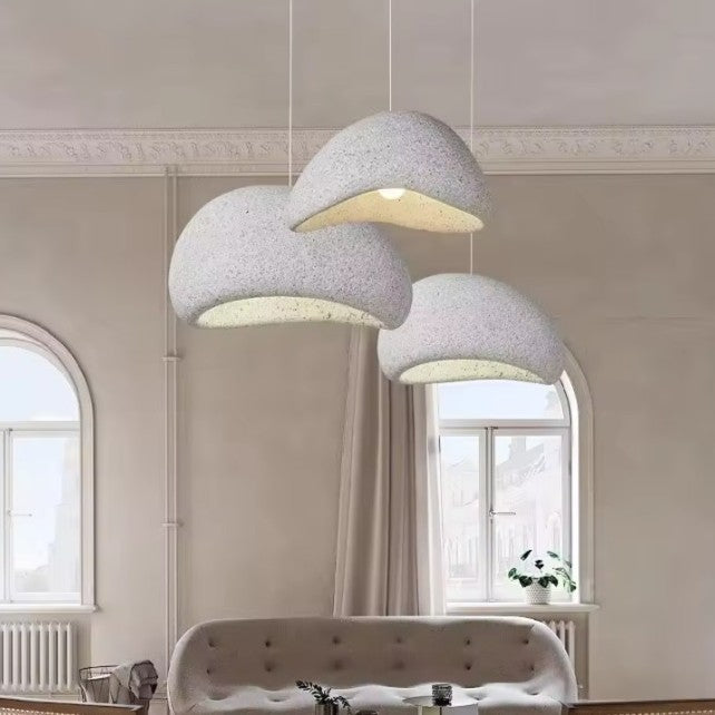 Wabi-Sabi Hanglamp met Sterpatroon – Moderne Scandinavische Plafondlamp E27 – Minimalistisch Design voor Woonkamer, Eetkamer & Slaapkamer
