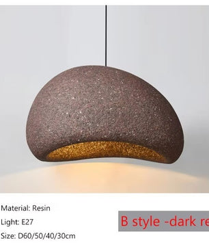 Wabi-Sabi Hanglamp met Sterpatroon – Moderne Scandinavische Plafondlamp E27 – Minimalistisch Design voor Woonkamer, Eetkamer & Slaapkamer