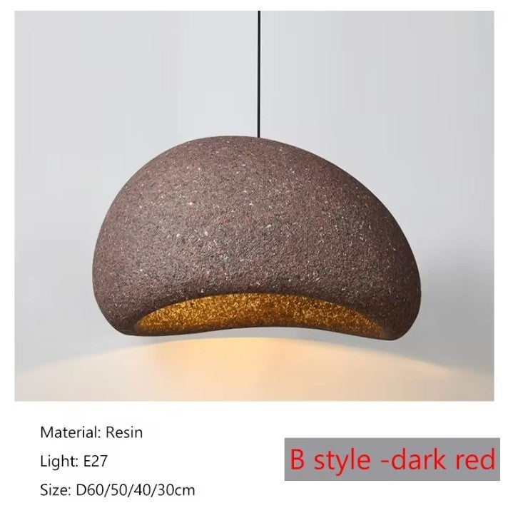 Wabi-Sabi Hanglamp met Sterpatroon – Moderne Scandinavische Plafondlamp E27 – Minimalistisch Design voor Woonkamer, Eetkamer & Slaapkamer