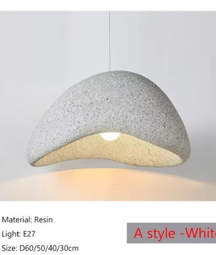 Wabi-Sabi Hanglamp met Sterpatroon – Moderne Scandinavische Plafondlamp E27 – Minimalistisch Design voor Woonkamer, Eetkamer & Slaapkamer