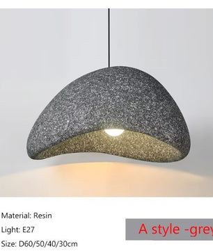 Wabi-Sabi Hanglamp met Sterpatroon – Moderne Scandinavische Plafondlamp E27 – Minimalistisch Design voor Woonkamer, Eetkamer & Slaapkamer