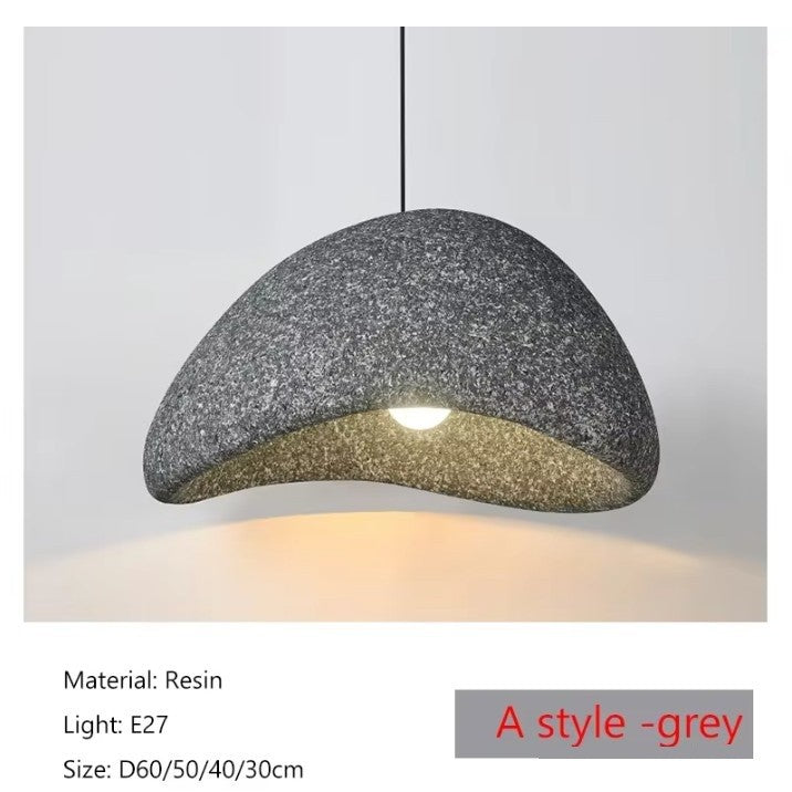 Wabi-Sabi Hanglamp met Sterpatroon – Moderne Scandinavische Plafondlamp E27 – Minimalistisch Design voor Woonkamer, Eetkamer & Slaapkamer