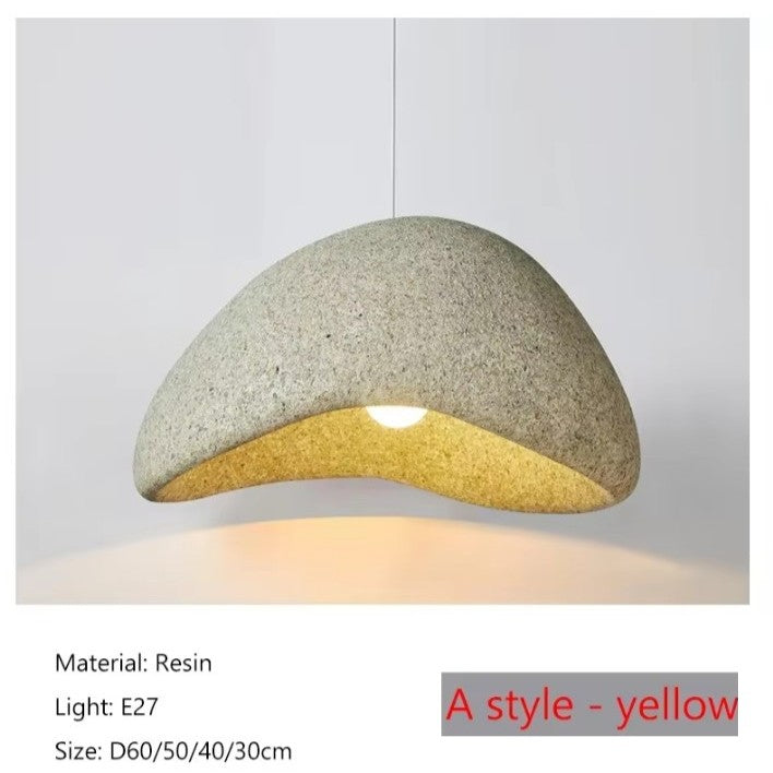 Wabi-Sabi Hanglamp met Sterpatroon – Moderne Scandinavische Plafondlamp E27 – Minimalistisch Design voor Woonkamer, Eetkamer & Slaapkamer