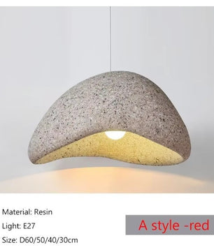 Wabi-Sabi Hanglamp met Sterpatroon – Moderne Scandinavische Plafondlamp E27 – Minimalistisch Design voor Woonkamer, Eetkamer & Slaapkamer