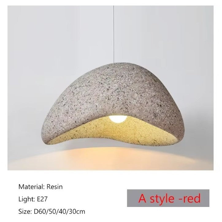 Wabi-Sabi Hanglamp met Sterpatroon – Moderne Scandinavische Plafondlamp E27 – Minimalistisch Design voor Woonkamer, Eetkamer & Slaapkamer
