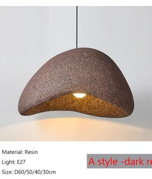 Wabi-Sabi Hanglamp met Sterpatroon – Moderne Scandinavische Plafondlamp E27 – Minimalistisch Design voor Woonkamer, Eetkamer & Slaapkamer