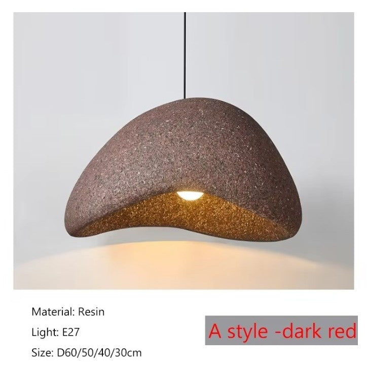 Wabi-Sabi Hanglamp met Sterpatroon – Moderne Scandinavische Plafondlamp E27 – Minimalistisch Design voor Woonkamer, Eetkamer & Slaapkamer