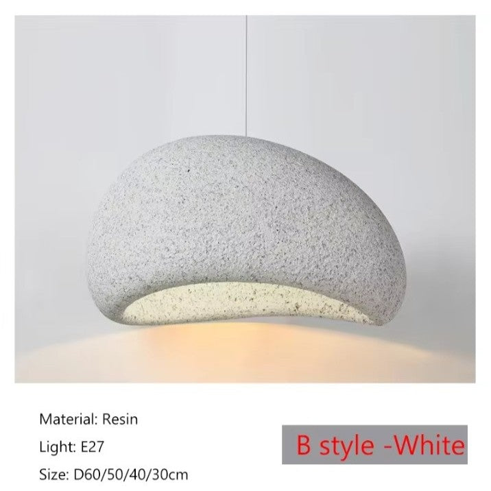 Wabi-Sabi Hanglamp met Sterpatroon – Moderne Scandinavische Plafondlamp E27 – Minimalistisch Design voor Woonkamer, Eetkamer & Slaapkamer