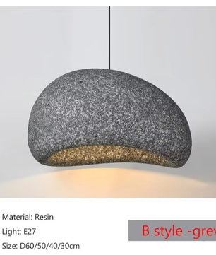 Wabi-Sabi Hanglamp met Sterpatroon – Moderne Scandinavische Plafondlamp E27 – Minimalistisch Design voor Woonkamer, Eetkamer & Slaapkamer
