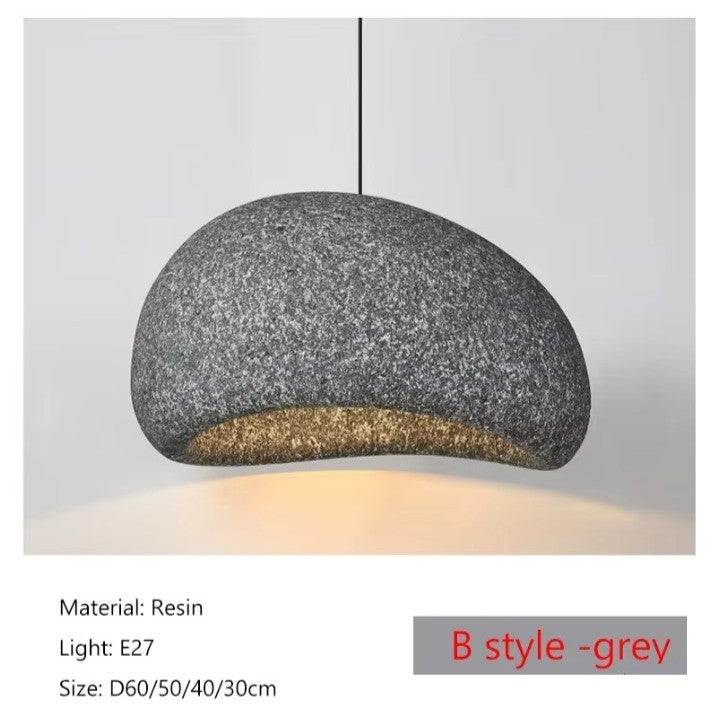 Wabi-Sabi Hanglamp met Sterpatroon – Moderne Scandinavische Plafondlamp E27 – Minimalistisch Design voor Woonkamer, Eetkamer & Slaapkamer