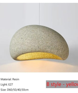 Wabi-Sabi Hanglamp met Sterpatroon – Moderne Scandinavische Plafondlamp E27 – Minimalistisch Design voor Woonkamer, Eetkamer & Slaapkamer