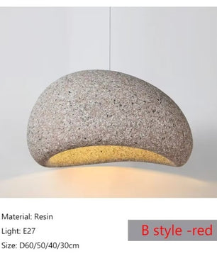 Wabi-Sabi Hanglamp met Sterpatroon – Moderne Scandinavische Plafondlamp E27 – Minimalistisch Design voor Woonkamer, Eetkamer & Slaapkamer