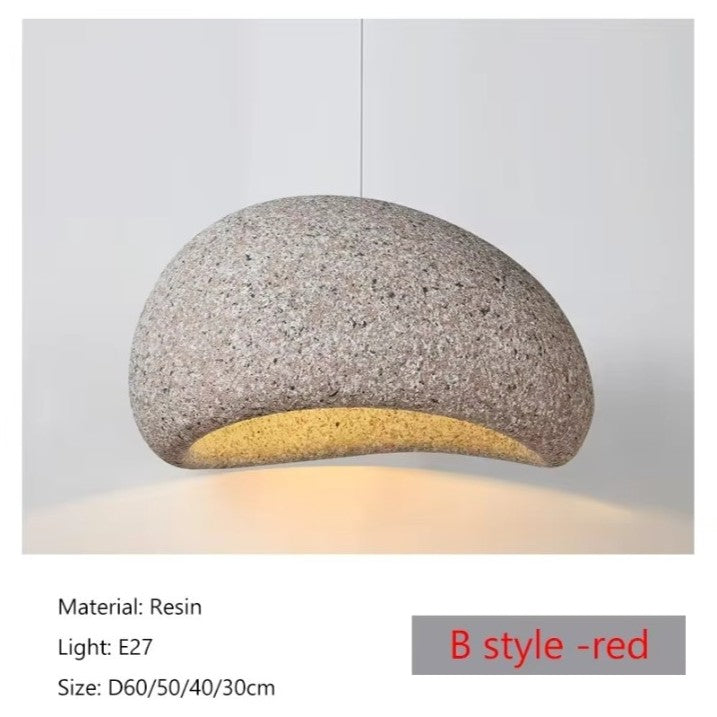 Wabi-Sabi Hanglamp met Sterpatroon – Moderne Scandinavische Plafondlamp E27 – Minimalistisch Design voor Woonkamer, Eetkamer & Slaapkamer