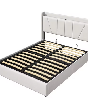 Gestoffeerd Tweepersoonsbed 140x200 cm met Opbergruimte en USB-poort – Ideaal voor Volwassenen of Tieners