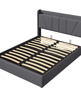 Gestoffeerd Tweepersoonsbed 140x200 cm met Opbergruimte en USB-poort – Ideaal voor Volwassenen of Tieners