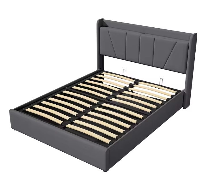 Gestoffeerd Tweepersoonsbed 140x200 cm met Opbergruimte en USB-poort – Ideaal voor Volwassenen of Tieners