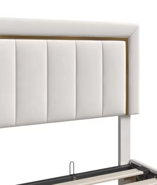Dubbel Gewatteerd Hydraulisch Bed met Grote Opbergruimte – Fluweel