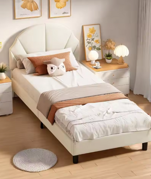 Kinderbed 90x200 cm met Verstelbaar Hoofdeinde – Fluweel