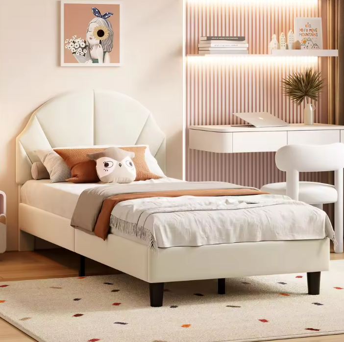 Kinderbed 90x200 cm met Verstelbaar Hoofdeinde – Fluweel