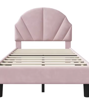 Kinderbed 90x200 cm met Verstelbaar Hoofdeinde – Fluweel