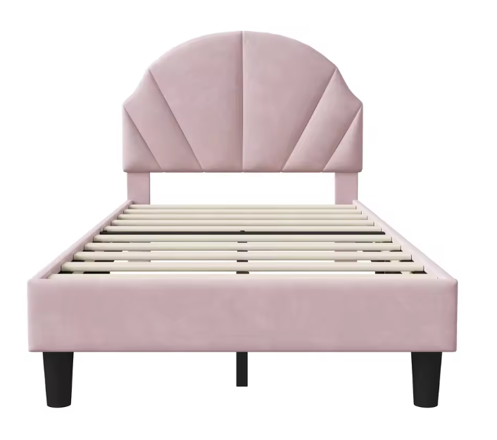 Kinderbed 90x200 cm met Verstelbaar Hoofdeinde – Fluweel