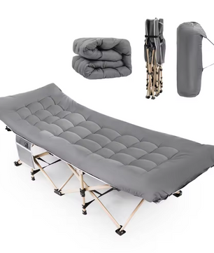 Vouwbaar Campingbed voor Volwassenen met Dikke Matras en Sterke Frame