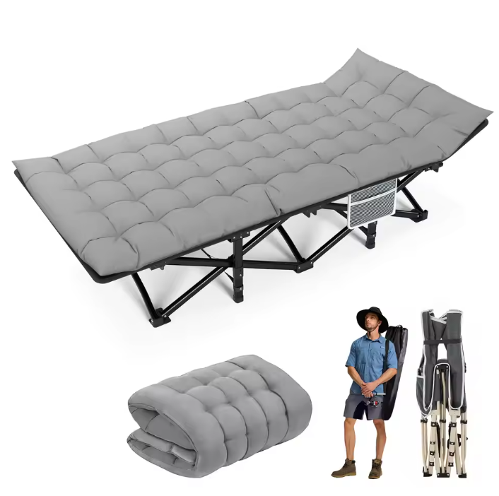 Opvouwbaar Campingbed voor Volwassenen met Matras en Draagtas