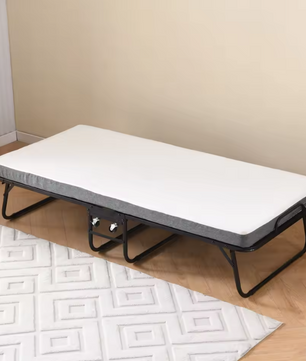Opvouwbaar Bed 90x190cm met 10cm Geheugenschuim Matras en Wieltjes