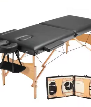 Opvouwbare Massage Tafel 28" met Verstelbare Hoofdsteun en Draagtas