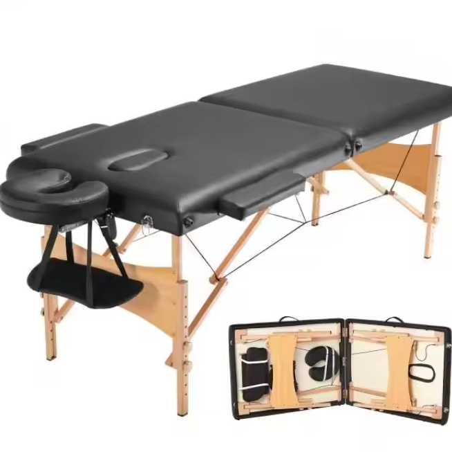 Opvouwbare Massage Tafel 28" met Verstelbare Hoofdsteun en Draagtas