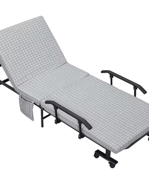 Opklapbed Stoel met Verstelbare Rugleuning – 5 Posities, Ruime Opslag