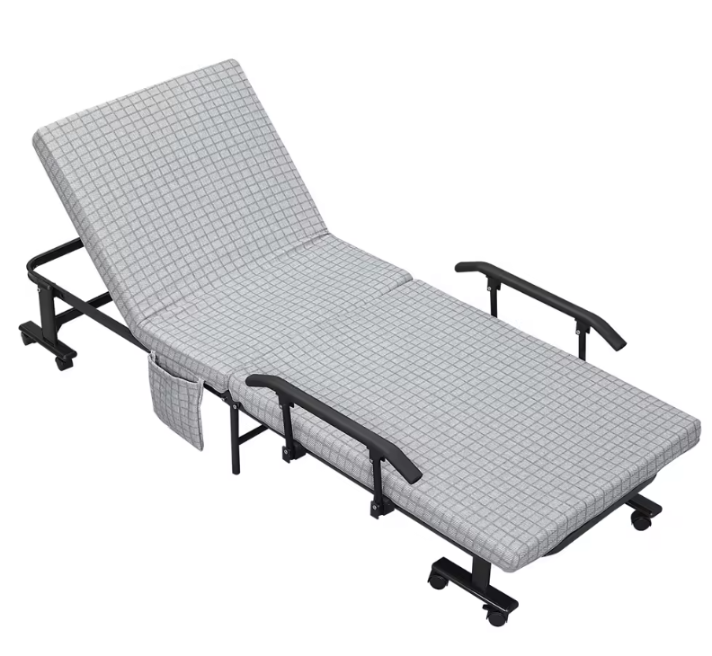 Opklapbed Stoel met Verstelbare Rugleuning – 5 Posities, Ruime Opslag